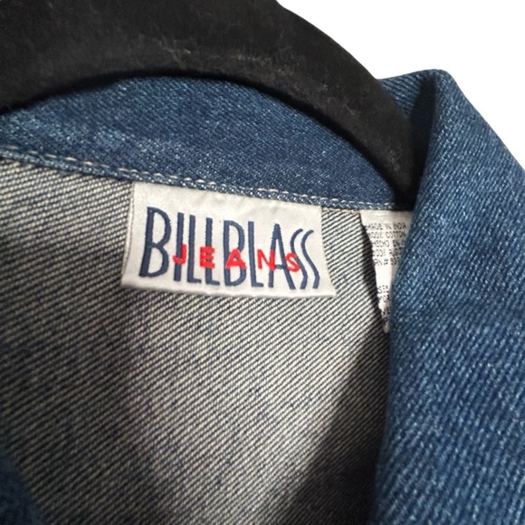 Bill Blass Vintage Denim Jacket w/Floral Trim & Embroidery Sz M - Picture 6 of 9